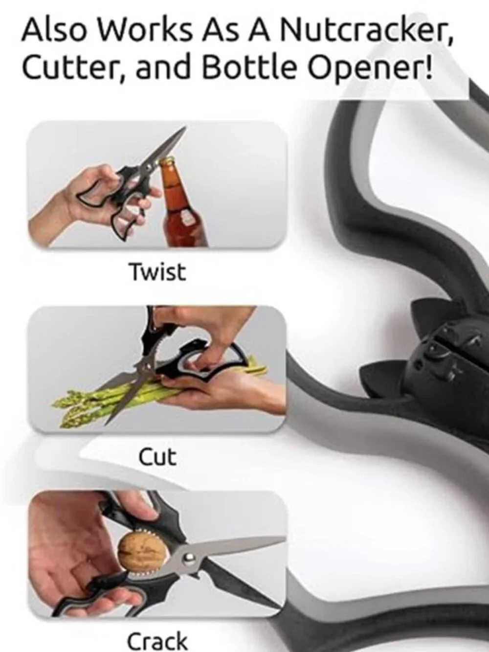 Cute Goth Bat Kitchen Shears